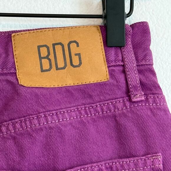 BDG Cowboy Jean Purple Straight Leg Cotton Rigid Denim Size 28 - Picture 3 of 6
